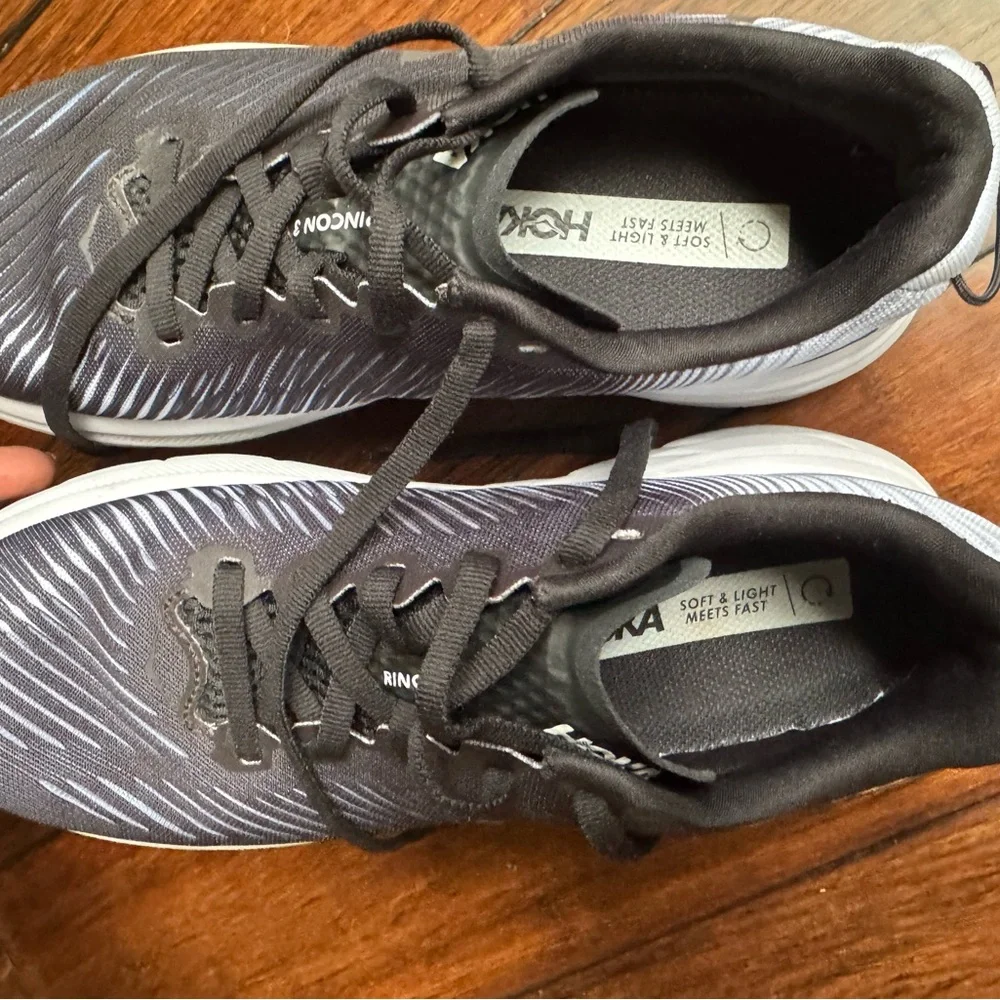 SALE!!! Hoka Navy/Black Athletic Shoes women size 6 Medium - Picture 6 of 8